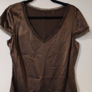 Elie Tahari Chocolate Brown Blouse